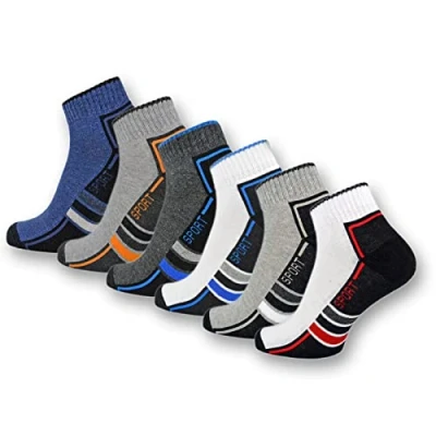 Abbildung von Sneaker Socken Herren Quarter Sportsocken Damen Gepolstert Frotteesohle Atmungsaktiv Baumwolle 16215/20 WP (39 42 6 Paar)