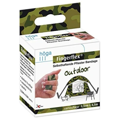 Abbildung von Fingerflex Camouflage, 2,5 cm x 4,5 m gedehnt, selbsthaftende Pflaster Bandage / Fingerverband, 1er Pack (1 15 g)