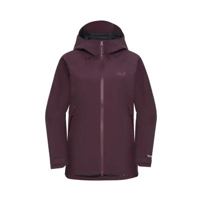 Abbildung von Jack Wolfskin Unbound Adventure Regenjacke / wasserabweisende Jacke, Damen, Größe: Small, Amaranth