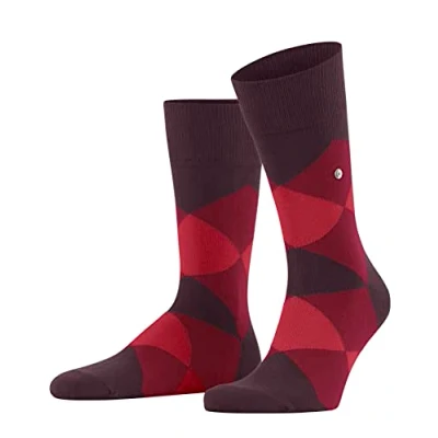 Abbildung von Burlington Clyde Rautenmuster Socken, Herren, Größe: 40 46, Rot