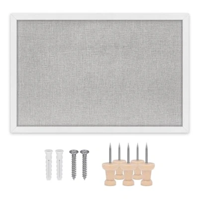 Abbildung von BJORKLUND Pinnwand Hochwertige aus Kork zum Aufhängen Große Korktafel 40 x 30 cm, Visionboard, Anschlagtafel für Haus, Büro und Schlafzimmer