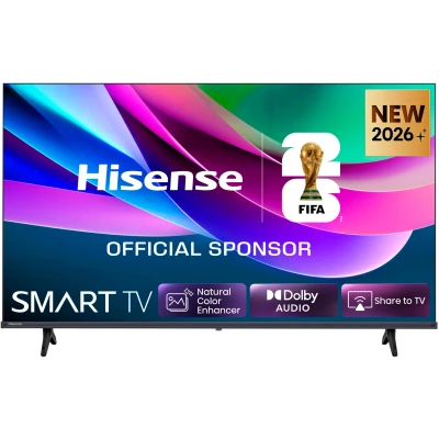 Abbildung von Hisense 40E4DS Fernseher 43 Zoll, 4K FHD QLED, Smart TV, Hi-View AI Engine, 60Hz Game Mode, Natural Colour Enhancer, Dolby Audio, DTS Virtual: X, Rauschunterdrückung, Airplay [2026]
