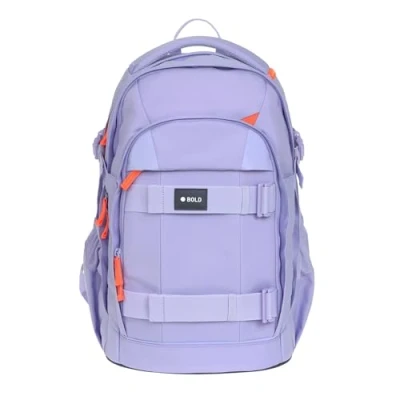 Abbildung von LÄSSIG Schulrucksack mit Reflektoren und höhenverstellbarem Rückenteil/School Backpack Bold Lavender