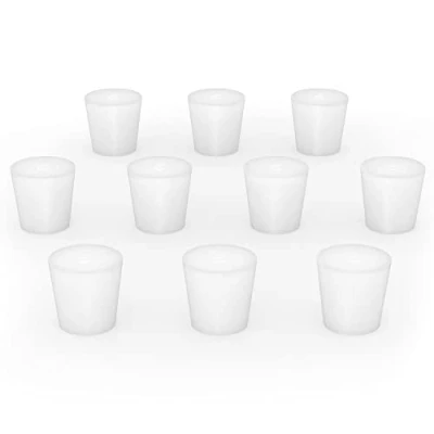 Abbildung von stonylab Silikon Gummistopfen, Weiß Konische Labordichtung Silikonstopfen Gummistecker (10er Pack, 5#)