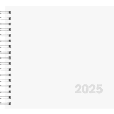 Abbildung von BRUNNEN Buchkalender Modell 762 (2025), 2 Seiten = 1 Woche, 162 x 150 mm, 128 Seiten, Karton Umschlag, weiß