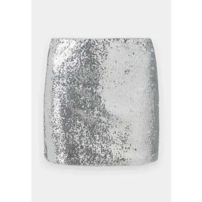 Abbildung von ONLY Onlsimone Minirock silvercoloured, Damen, Größe: XXL, Silver coloured
