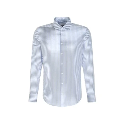 Abbildung von Seidensticker Herren Slim Fit Langarm Hemd, Mittelblau, 42