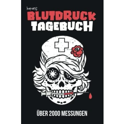 Abbildung von Blutdruck Tagebuch über 2000 Messungen: Bludruck Protokoll Messen Vorgedruckte Seiten zum Einfachen Dokumentieren wichtiger Daten