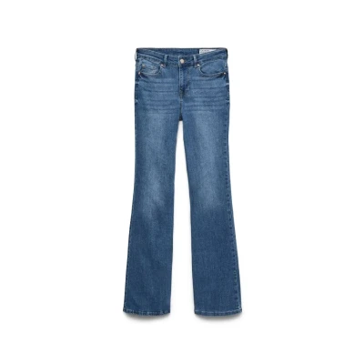 Abbildung von Vero Moda Vmflash Flared Pocket Jeans, Damen, Größe: XSx30, Medium blue denim