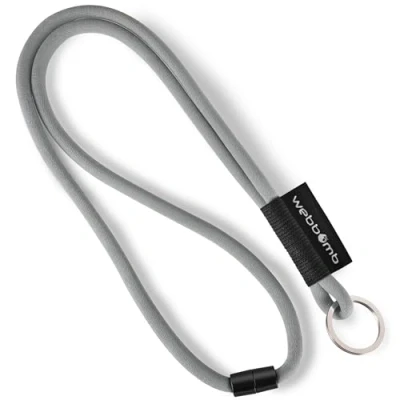 Abbildung von webbomb® Tubular Lanyard zweifarbiges Schlüsselband rund weich und lang mit Sicherheitsverschluss Schlüsselring als Schlüsselanhänger Key Chain für Ausweis Handy Schlüssel (dunkelgrau)
