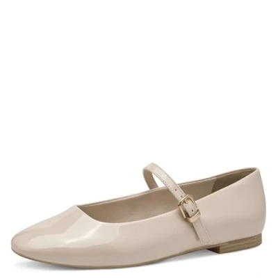 Abbildung von Tamaris Klassischer Ballerina, Damen, Größe: 36, Ivory patent Schuhe