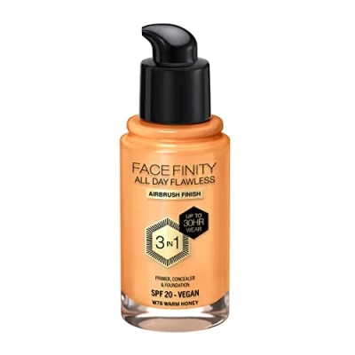 Abbildung von Max Factor Facefinity 3in1 All Day Flawless Liquid Foundation LSF 20 78 Warm Honey 30ml