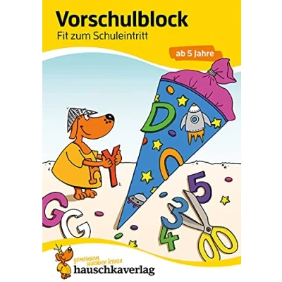 Abbildung von Vorschulblock ab 5 Jahre für Junge und Mädchen Fit zum Schuleintritt: Bunter Rätselblock Förderung mit Freude (Übungshefte blöcke Kindergarten Vorschule, Band 625)
