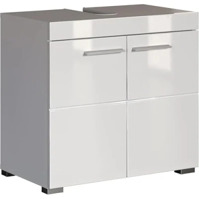 Abbildung von trendteam smart living Waschbeckenunterschrank Unterschrank Bad Amanda Aufbaumaß (BxHxT) 60 x 56 34 cm Farbe Weiß Hochglanz 139330101