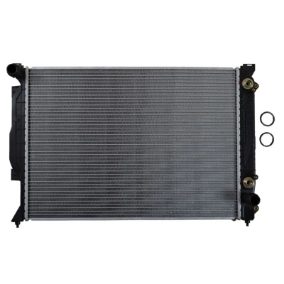 Abbildung von NRF EASY FIT 53444 Kühler, Motorkühlung Aluminium 631 449 26 mit Dichtring Kühlrippen gelötet AUDI: A6 C5 Saloon, Avant