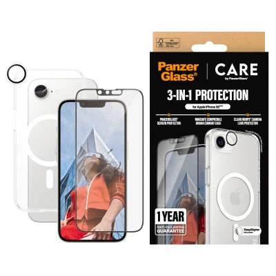 Abbildung von PanzerGlass CARE Flagship 3-in-1 Bundle iPhone SE 2025 (CRNCHNUG29845)