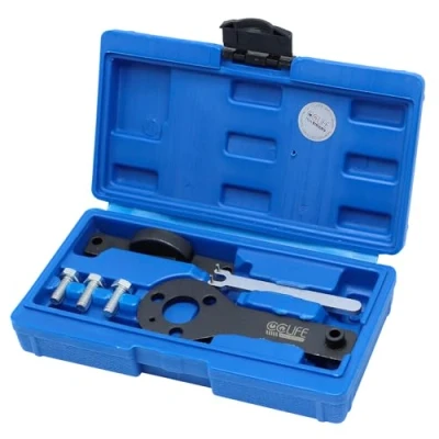 Abbildung von CCLIFE 6tlg Motor Einstellwerkzeug Zahnriemen Werkzeug Set Arretierung Einstellwerzeug Steuerzeiten kompatibel mit FIAT Punto Evo Panda Chrysler Ypsilon Delta Musa Giulietta 1.1, 1.2 1.4 Liter 8V