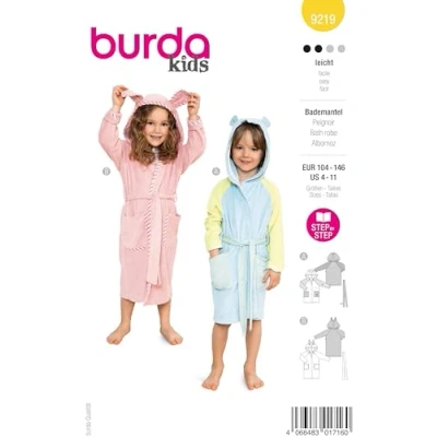 Abbildung von burda kids Schnittmuster Kinder Bademantel Gr. 104 146