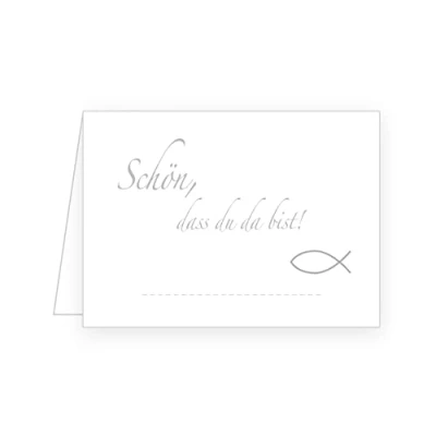 Abbildung von Edition Seidel Set 50 Premium Tischkarten Platzkarten Namenskarten Hochzeit Geburtstag Taufe Kommunion Konfirmation Firmung Jugendweihe Silberhochzeit Goldhochzeit Feier