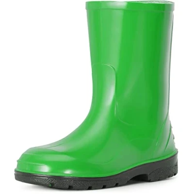 Abbildung von Ladeheid Gummistiefel Kinder Hohe wasserdichte Regenstiefel für Jungen und Mädchen LA 939 (Dunkelgrün, 24 EU)
