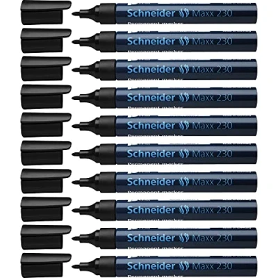 Abbildung von Schneider Schreibgeräte Permanentmarker Maxx 230, nachfüllbar, 1 3 mm, schwarz, Stück