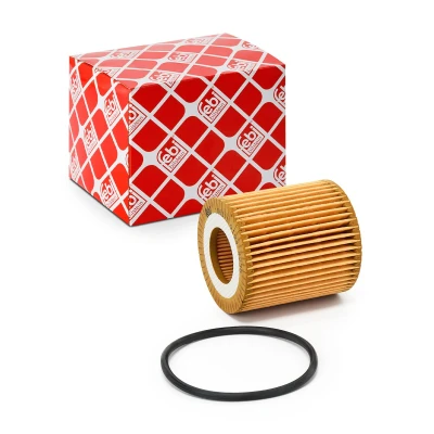 Abbildung von FEBI BILSTEIN 106371 Ölfilter mit Dichtring Filtereinsatz PEUGEOT: 308 II SW Box Body / Estate, 2, 208 I Hatchback, FORD: Focus Mk4 Turnier