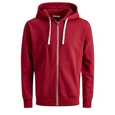 Abbildung von JACK &amp; JONES Herren Jjeholmen Sweat Zip Hood Noos Jacket, Rio Red, M EU
