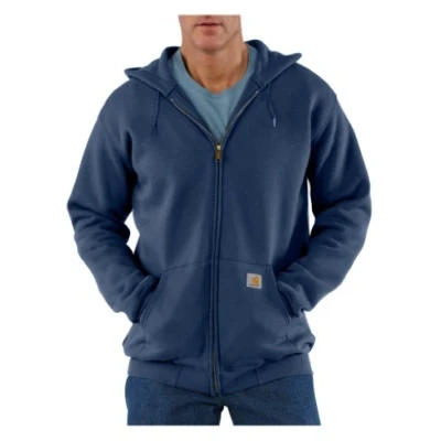 Abbildung von Carhartt, Herren, Weites, mittelschweres Sweatshirt mit durchgehendem Reißverschluss, Marineblau neu, L