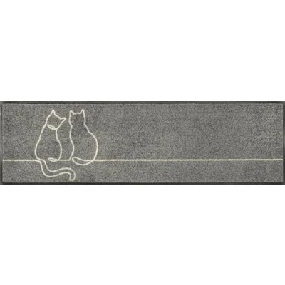 Abbildung von wash+dry Fußmatte, Lovetails 35x120cm, innen und außen, waschbar, grau