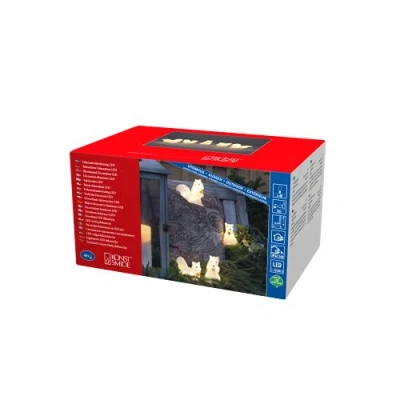 Abbildung von Konstsmide LED Acryl Eichhörnchen, 5er Set, klar, 24V, Aussen (IP44), 40 warm weiße Dioden, weißes Kabel 6287 103
