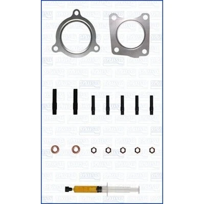 Abbildung von AJUSA JTC11551 Montagesatz, Lader with studs, syringe oil mit Dichtungen Montageanleitung