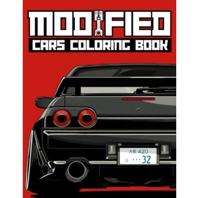 Abbildung von Modified Cars Coloring Book: JDM, Retro &amp; Sport Car Illustrations for Adults and Kids (Car Books)
