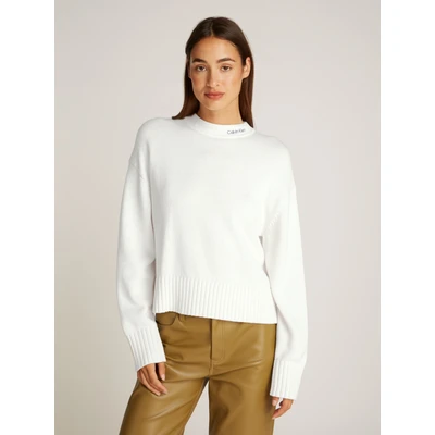 Abbildung von Calvin Klein Jeans Strickpullover, Damen, Größe: Large, Ivory