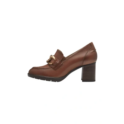 Abbildung von Tamaris Comfort Trotteur Plateaupumps, Damen, Größe: 38, Cognac Schuhe