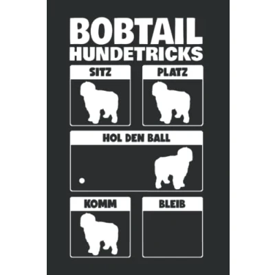 Abbildung von Bobtail Notizbuch: Hundetricks Altenglischer Schäferhund / 6x9 Zoll 120 linierte Seiten