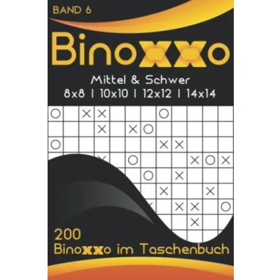 Abbildung von Binoxxo Rätsel Taschenbuch: Rätselheft in kompakter Reisegröße für unterwegs mittel &amp; schwer