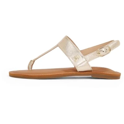 Abbildung von Tommy Hilfiger Metallic Zehentrenner, Damen, Größe: 37, Gold Schuhe