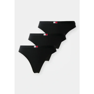 Abbildung von Tommy Hilfiger Heritage Thong 3 PACK String, Damen, Größe: 34, Black