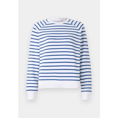 Abbildung von Marc O&#039;Polo Denim Raglan Langarmshirt, Damen, Größe: Small, Blue/white