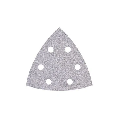 Abbildung von wolfcraft 5 Haft Schleifblätter für Farbe/Lack, 95 mm I 1163000 Körnung 120 Schleifpapier Delta Schleifer universell einsetzbar, hohe Standzeit