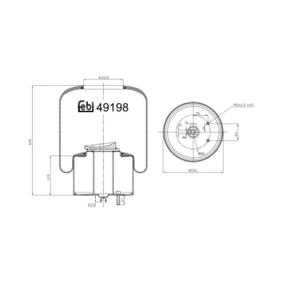 Abbildung von FEBI BILSTEIN 49198 Federbalg, Luftfederung
