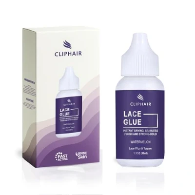 Abbildung von Cliphair YOUR BEAUTY, STYLE Spitze Kleber, Perückenkleber Lace Front, starker Halt, unsichtbare Verklebung, wasserfest und ölbeständig, Haarersatz Kleber 1.3 Oz (Weiß)