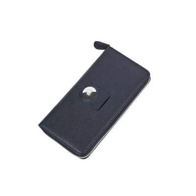 Abbildung von TROIKA Damen Geldbörse mit Aussparung für Apple AirTag® Ladies SMART Wallet 18 Fächern Karten und zusätzlich 6 Ausleseschutz (RFID) Kunstleder schwarz Original