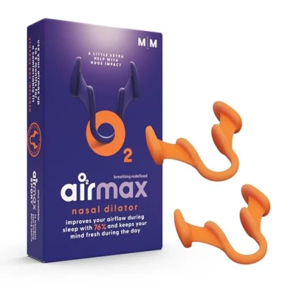 Abbildung von Airmax Nasenspreizer 76,1% Mehr luft Besser atmen, schlafen Schnarchstopper 2 Stück Größe Mittel (M) Pack für 6 Monate Nasendilatator eine Freie Atmung durch die Nase