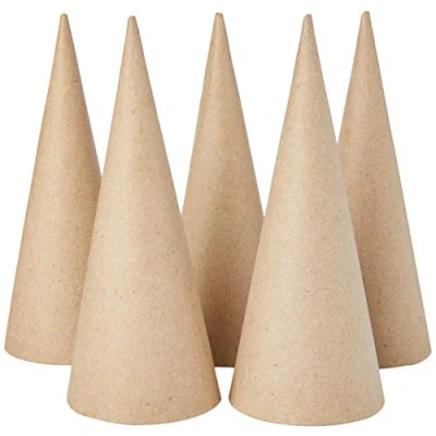Abbildung von Creativ 265061 5 Kegel aus Pappmaché, 20 cm, Beige, Stück