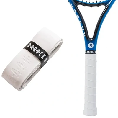 Abbildung von Raquex Enhance Ersatz Griffband: Griffband geeignet für Tennis , Padel, Badminton und Squashschläger. 14 Farben. Hochwertiges, selbsthaftendes Tennisschläger (Weiß, 1 Griffband)