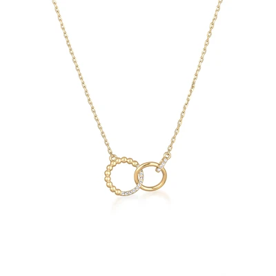 Abbildung von Elli Classic Circle Halskette, Damen, Größe: 42, Gold