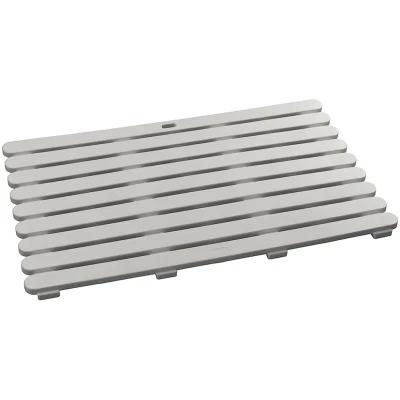 Abbildung von WENKO Baderost Indoor &amp; Outdoor, Rutschhemmender Bodenrost, Für Bad, Poolbereich, Kunststoff, 80 x 50 cm, Beige