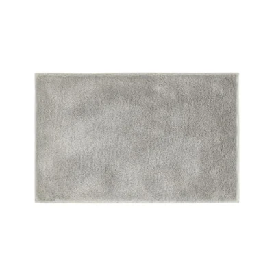 Abbildung von andiamo Badematte rutschfest Florida Badezimmerteppich weich und flauschig Badteppich waschbar Duschvorleger Badvorleger für Badezimmer 50 x 80 cm grau