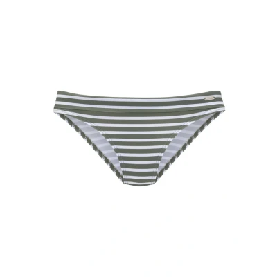 Abbildung von Venice Beach BAND Bikinihose, Damen, Größe: 38, Oliv gestreift